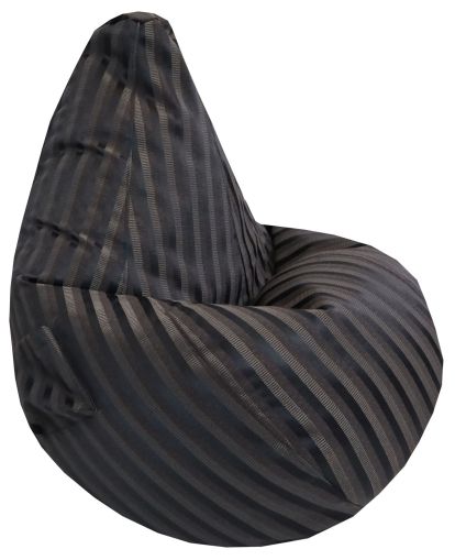 Пуф барбарон LUXE+, XL размер, Голяма Круша, за възрастен, Самостоятелен  вътрешен калъф, Black Lines, Дамаска