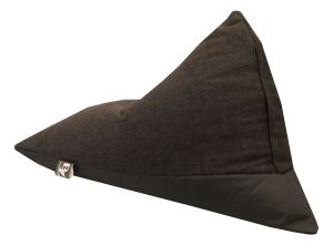 Пуф Пирамида+, XL размер, Свалящ се калъф, Черен, Дамаска